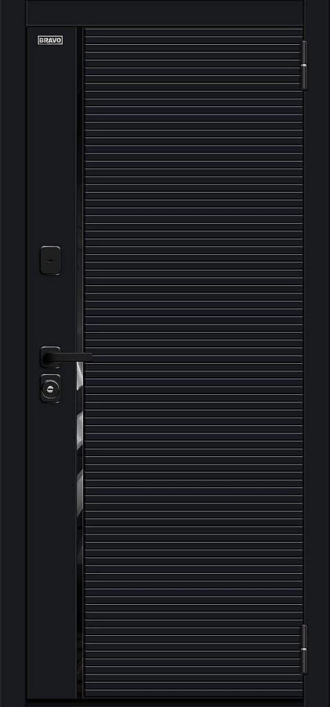 Фото Входная дверь Лайнер/SBlack Black Shell/White Silk BR6163 внешняя сторона