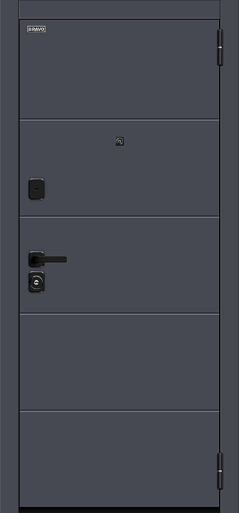 Входная дверь Прайм/SBlack Graphite Shell/Nordic Oak BR6210 внешняя сторона