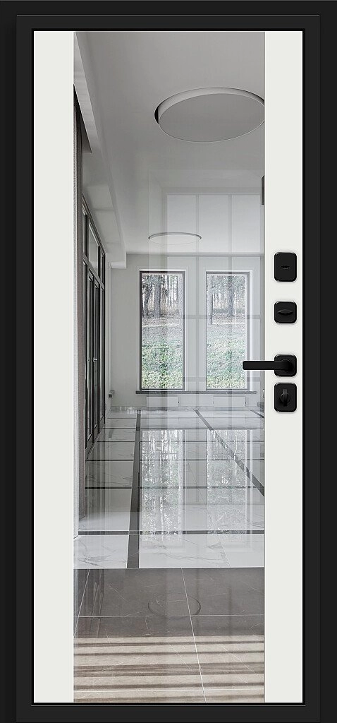 Входная дверь Лайнер-3 Total Black/Off-white BR4642